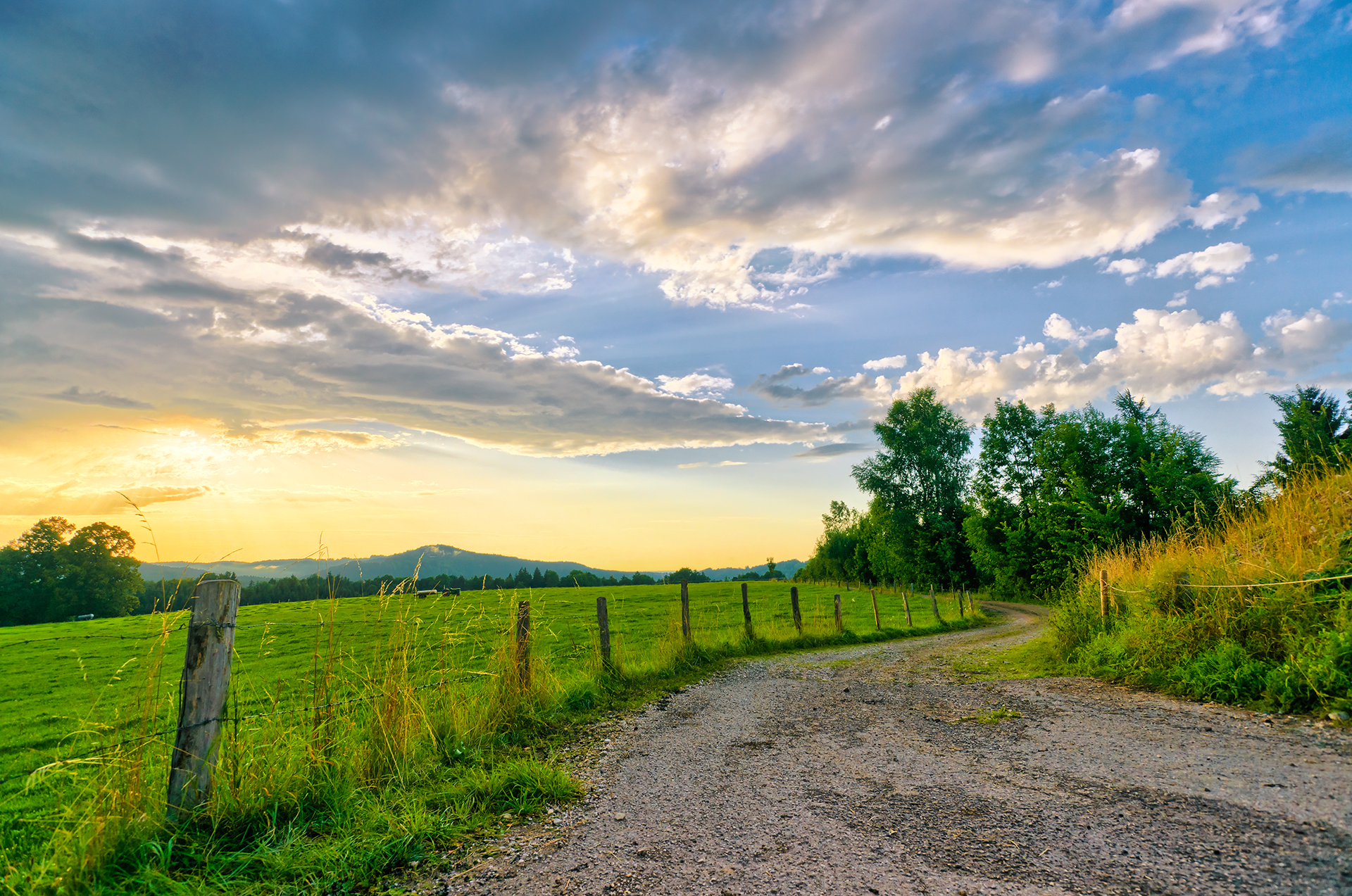 Farmland Sunset